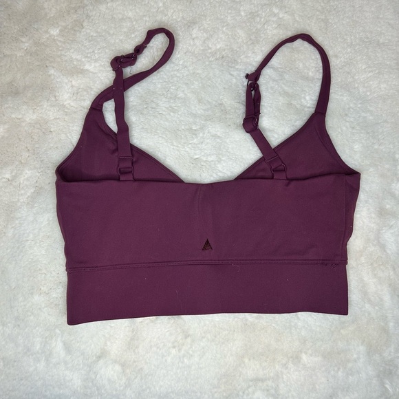 Balance Athletica Plum Purple V-Neck Sports Bra S - Picture 2 of 4